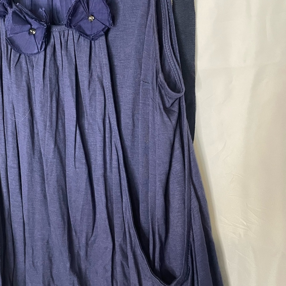 My Beloved/ floral dark blue tank top​​​​​​​​​​​​​ - Picture 2 of 8